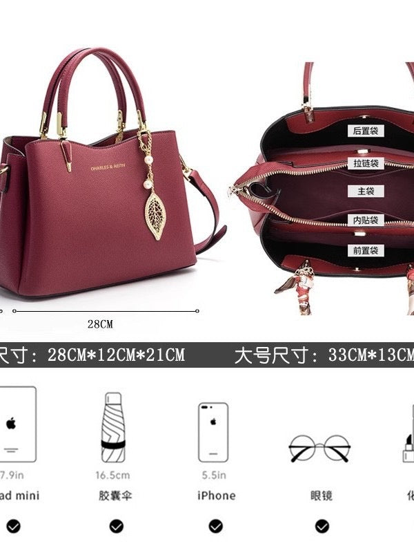 Elegant Leather Tote Handbag