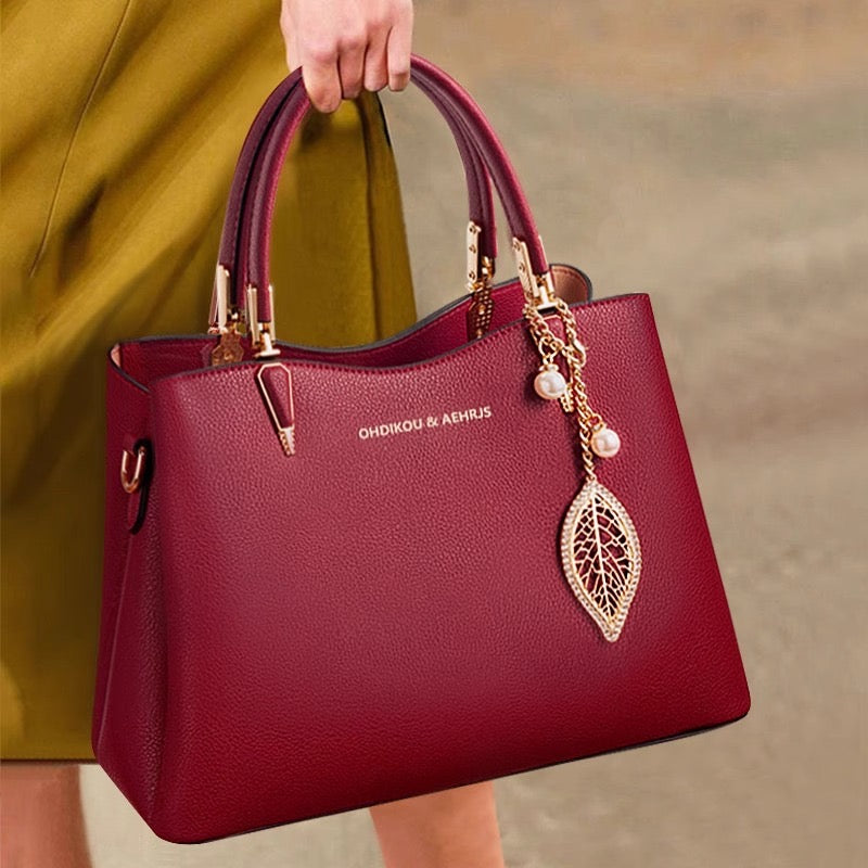 Elegant Leather Tote Handbag